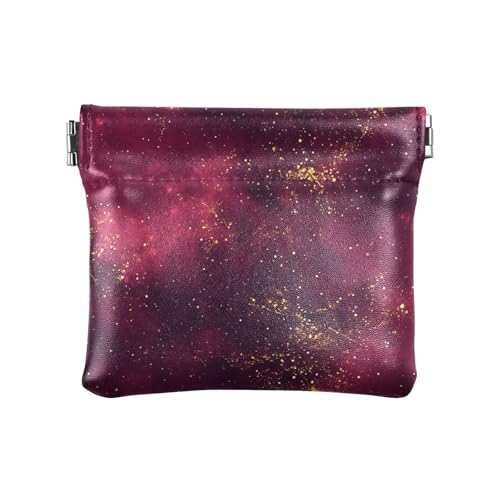 Lila Gold Sky Burgunderrot Frauen Leder Münzbörse Tragbare Kleingeld Geldbörse mit Verschluss für Mädchen Damen Handtasche Lila Gold Sky Burgunderrot Frauen Leder Münzbörse Tragbare Kleingeld Geldbörse mit Verschluss für Mädchen Damen Handtasche von sanluoli