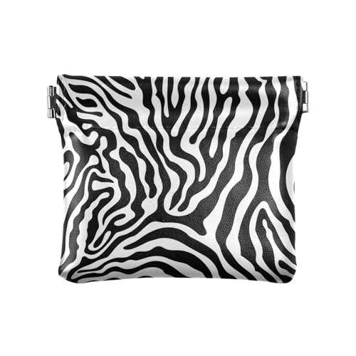 Maculation Damen-Geldbörse aus Leder, klein, tragbar, Mini-Kosmetiktasche für Mädchen, Damenhandtasche, Schwarz / Weiß Maculation Damen-Geldbörse aus Leder, klein, tragbar, Mini-Kosmetiktasche für Mädchen, Damenhandtasche, Schwarz / Weiß von sanluoli