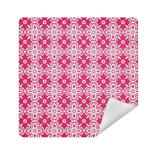 Make-up-Reiseetui, Schutztasche, Kulturbeutel, 35 x 35 cm, für Damen, Pfirsichweiß, kleines Blumenmuster, 17.7x17.7in von sanluoli