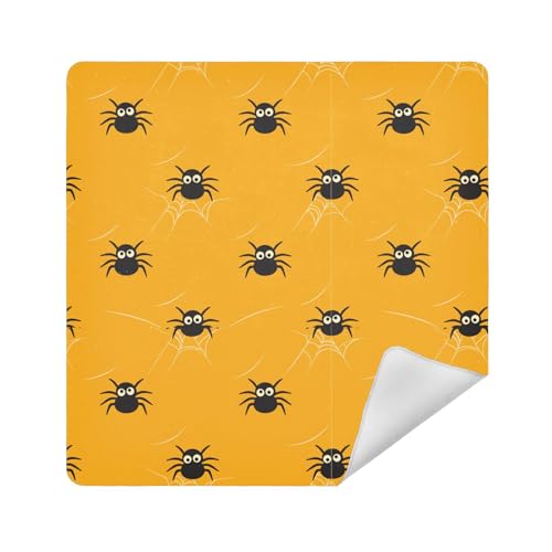 Make-up-Tasche, Kamera-Objektivtuch, selbstklebend, Reisetasche, Organizer, 35 x 35 cm, für Damen, Gelber Webspaß, 13.8x13.8in von sanluoli