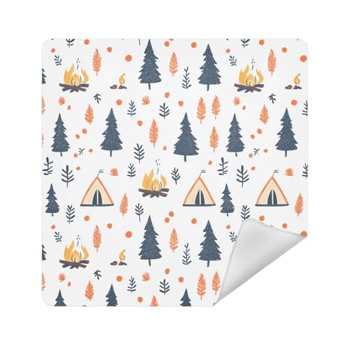 Make-up-Tasche, Stoff, selbstklebend, Reise-Organizer, 35 x 35 cm, Verpackung für Toilettenartikel, Camping, 13.8x13.8in von sanluoli