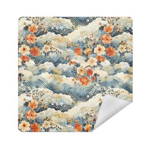 Make-up-Tasche, magischer Aufkleber, Make-up-Organizer, 35 x 35 cm, Kosmetik-Organizer für Reisen, Chinesischer Stil, Wolken- und Blumenmuster, 17.7x17.7in Make-up-Tasche, magischer Aufkleber, Make-up-Organizer, 35 x 35 cm, Kosmetik-Organizer für Reisen, Chinesischer Stil, Wolken- und Blumenmuster, 17.7x17.7in von sanluoli