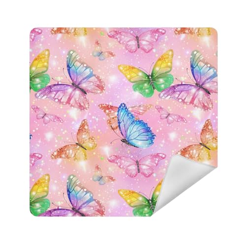 Make-up-Tasche, magischer Aufkleber, Make-up-Tasche, Organizer, 35 x 35 cm, Verpackung für Organisation, Ein Schmetterling, der funkelt, 13.8x13.8in Make-up-Tasche, magischer Aufkleber, Make-up-Tasche, Organizer, 35 x 35 cm, Verpackung für Organisation, Ein Schmetterling, der funkelt, 13.8x13.8in von sanluoli