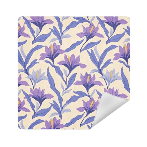 Make-up-Tasche, magischer Kosmetik-Organizer, 35 x 35 cm, Kosmetik-Organizer für Reisen, Retro-Iris-Muster, weiß, 17.7x17.7in von sanluoli