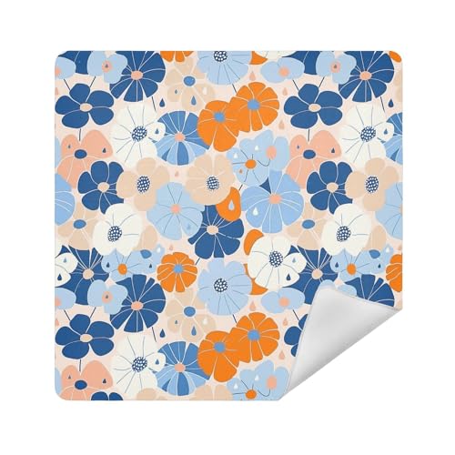 Make-up-Tasche, magischer Kulturbeutel, 35 x 35 cm, Kosmetik-Organizer für Reisen, Elegante geometrische Blumen, 13.8x13.8in von sanluoli