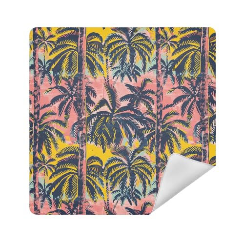 Make-up-Tasche, magischer Make-up-Tasche, Organizer, 35 x 35 cm, für Toilettenartikel, Tropische Ästhetik der Sommeratmosphäre, 13.8x13.8in von sanluoli