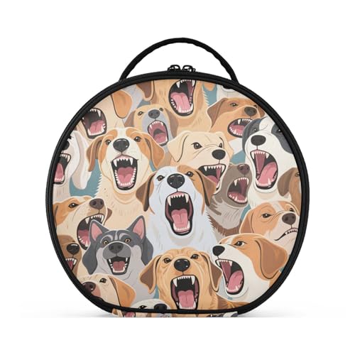 Make-up-Tasche, vertikal, freistehend, Kosmetiktasche für Damen, mit verstellbaren Trennwänden, 27,9 cm von sanluoli