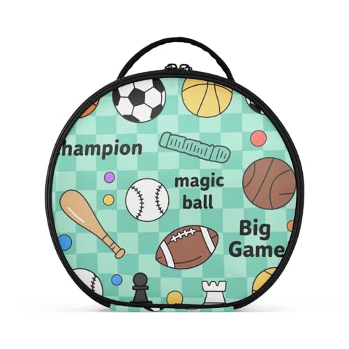 Make-up-Tasche mit Fächern und Griff, Großkies-Taschen für Damen, mit verstellbaren Trennwänden, 27,9 cm Make-up-Tasche mit Fächern und Griff, Großkies-Taschen für Damen, mit verstellbaren Trennwänden, 27,9 cm von sanluoli
