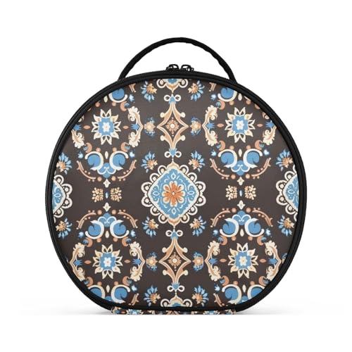 Make-up-Tasche mit Fächern und Griff, leichte Kosmetiktasche für Damen, mit verstellbaren Trennwänden, 27,9 cm Make-up-Tasche mit Fächern und Griff, leichte Kosmetiktasche für Damen, mit verstellbaren Trennwänden, 27,9 cm von sanluoli