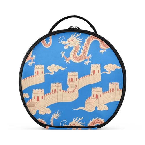 Make-up-Tasche mit Fächern und Griff, stilvolle Kosmetiktasche für Damen, mit verstellbaren Trennwänden, 27,9 cm Make-up-Tasche mit Fächern und Griff, stilvolle Kosmetiktasche für Damen, mit verstellbaren Trennwänden, 27,9 cm von sanluoli