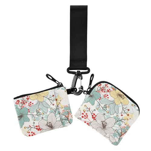 Münzbeutel für Damen, japanischer Stil, Retro, Kartenhalter, kompakte Größe, Kreditkartenetui, Organizer mit Reißverschlussfach für Damen, 2 Stück Münzbeutel für Damen, japanischer Stil, Retro, Kartenhalter, kompakte Größe, Kreditkartenetui, Organizer mit Reißverschlussfach für Damen, 2 Stück von sanluoli