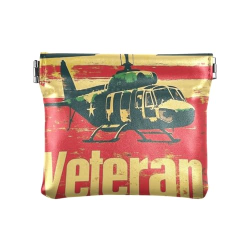 Münzgeldbörse, Motiv: Nationalflagge, gestreift, Helikopter, Leder, Geldbörse, ausgefallene Karte, Schlüssel-Organizer für Mädchen, Frauen von sanluoli