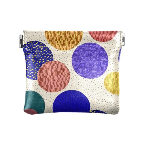 Münzgeldbörse mit Punkten, rund, bunt, modern, für Damen, Leder, ausgefallene Kartenetuis, Geldorganizer für Mädchen, Damen Handtasche Münzgeldbörse mit Punkten, rund, bunt, modern, für Damen, Leder, ausgefallene Kartenetuis, Geldorganizer für Mädchen, Damen Handtasche von sanluoli