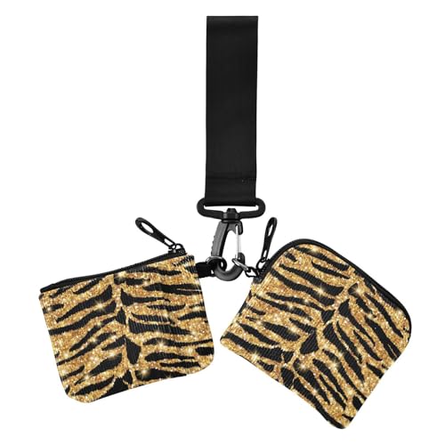 Nahtlose Damen-Geldbörse mit goldfarbenem Muster, Kartenetui, niedlich, modisch, Reißverschluss, Handgelenktasche mit Reißverschluss, Münzfach für Damen, 2 Stück Nahtlose Damen-Geldbörse mit goldfarbenem Muster, Kartenetui, niedlich, modisch, Reißverschluss, Handgelenktasche mit Reißverschluss, Münzfach für Damen, 2 Stück von sanluoli