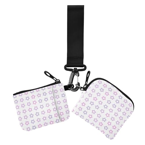 Nahtlose lustige Stern-Damen-Kartenetuis Kleingeldhalter große Kapazität Münzgeldbörse Kleingeldhalter mit Handgelenkschlaufe für Arbeit Reisen 2 Stück von sanluoli