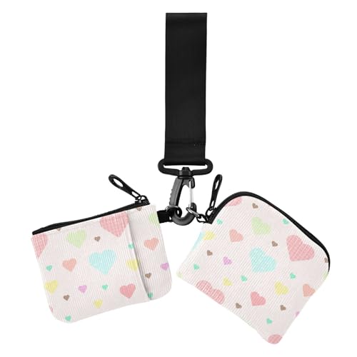 Niedliche Bonbonfarbene Herzen, leichte frische Damen-Münzgeldbörsen, Kartenetuis, Mini-Mode, Damen-Geld-Organizer mit Reißverschluss, Münzfach für Damen, 2 Packungen Niedliche Bonbonfarbene Herzen, leichte frische Damen-Münzgeldbörsen, Kartenetuis, Mini-Mode, Damen-Geld-Organizer mit Reißverschluss, Münzfach für Damen, 2 Packungen von sanluoli
