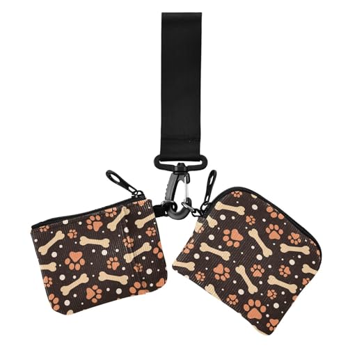 Orange Bones Cartoon Pfotenabdrücke Damen Münzgeldbörse Kartenhalter kompakte Größe Handgelenktasche Schlüsselhalter mit Reißverschluss Münzfach für den täglichen Gebrauch 2 Packungen Orange Bones Cartoon Pfotenabdrücke Damen Münzgeldbörse Kartenhalter kompakte Größe Handgelenktasche Schlüsselhalter mit Reißverschluss Münzfach für den täglichen Gebrauch 2 Packungen von sanluoli