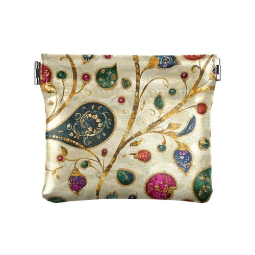 Paisleymuster, Schmuckstein-Farbe, Beige, Retro-PU-Leder, kleine Münzgeldbörse, niedlicher Organizer für persönliche Gegenstände, Organizer für Damen, Jungen, Mädchen Paisleymuster, Schmuckstein-Farbe, Beige, Retro-PU-Leder, kleine Münzgeldbörse, niedlicher Organizer für persönliche Gegenstände, Organizer für Damen, Jungen, Mädchen von sanluoli