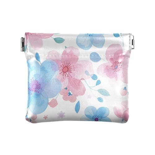 Pastellfarbene Blumen, Damen-Geldbörse aus Leder, praktische Kartenetuis, Geldorganizer für Mädchen, Frauen und Damen Pastellfarbene Blumen, Damen-Geldbörse aus Leder, praktische Kartenetuis, Geldorganizer für Mädchen, Frauen und Damen von sanluoli