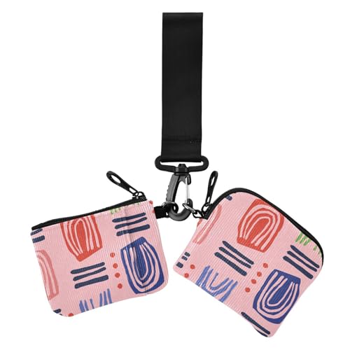 Peach Art Waves Simple Damen Dual Wallets Visitenkartenetuis Dünn Flach Ausweishalter Schutz mit Schlüsselanhänger für den täglichen Gebrauch, 2 Packungen Peach Art Waves Simple Damen Dual Wallets Visitenkartenetuis Dünn Flach Ausweishalter Schutz mit Schlüsselanhänger für den täglichen Gebrauch, 2 Packungen von sanluoli