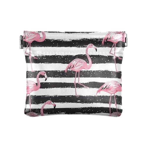 Pfirsichfarbene Flamingo-Münzgeldbörse für Damen, Leder, schicke Organisationstasche für Mädchen, Damen, Handtasche Pfirsichfarbene Flamingo-Münzgeldbörse für Damen, Leder, schicke Organisationstasche für Mädchen, Damen, Handtasche von sanluoli