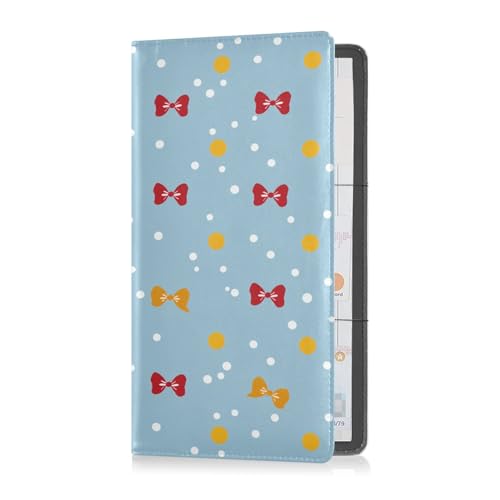 Pünktchen und Bow2 PU-Leder Auto Registrierung Versicherung & Ausweishalter LKW Zubehör für wichtige Dokumente, Führerschein, Karten von sanluoli