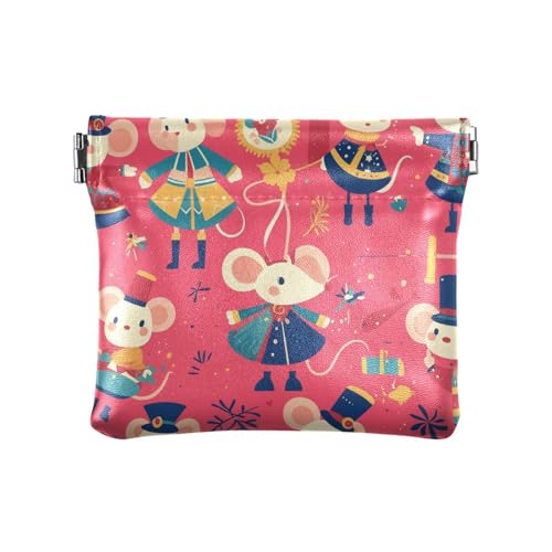 Ratten, Nussknacker, Pfirsich-PU-Leder, kleine Münze, wasserdicht, Mini-Münzgeldbörse für Mädchen und Damen Ratten, Nussknacker, Pfirsich-PU-Leder, kleine Münze, wasserdicht, Mini-Münzgeldbörse für Mädchen und Damen von sanluoli