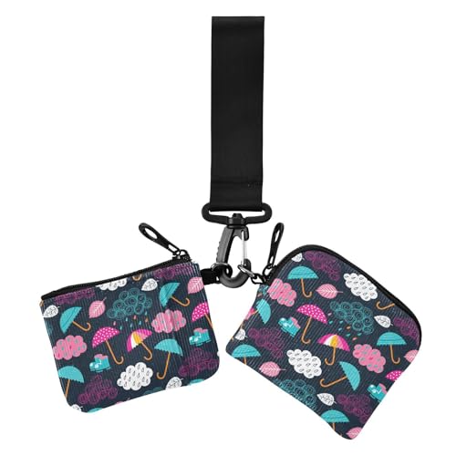 Regenschirm-Geldbörsen für Damen, niedlicher modischer Karten-Organizer, Geldbörse mit Handgelenkschlaufe für Arbeit, Reisen, 2 Packungen Regenschirm-Geldbörsen für Damen, niedlicher modischer Karten-Organizer, Geldbörse mit Handgelenkschlaufe für Arbeit, Reisen, 2 Packungen von sanluoli
