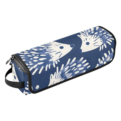 Reise-Werkzeugtasche und hitzebeständige Matte, tragbarer Haarstyling-Werkzeug-Organizer für Glätteisen, Glätteisen, Lockenstäbe, Henri-Stil, Igel, Indigoblau von sanluoli