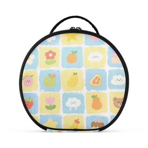 Reisetasche mit Fächern und Griff, Kosmetiktasche für Damen, mit verstellbaren Trennwänden, 27,9 cm von sanluoli