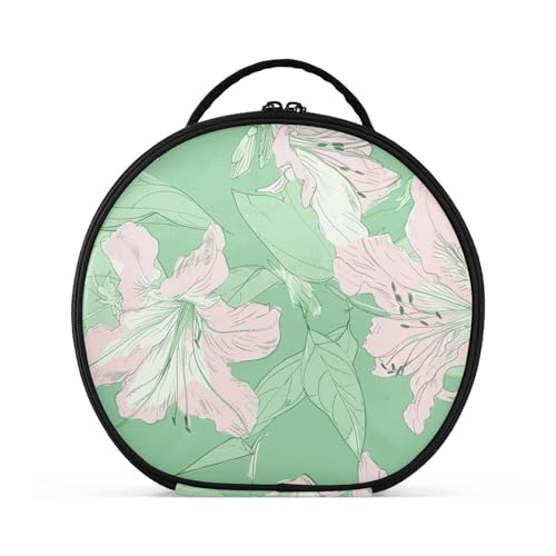 Reisetasche mit Fächern und Griff, wasserdichte Kosmetiktasche für Damen, mit verstellbaren Trennwänden, 27,9 cm von sanluoli