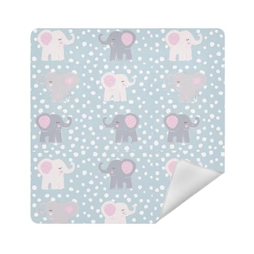 Reisetaschen, magischer Aufkleber, tragbarer Make-up-Organizer, 35 x 35 cm, Verpackung für Organisation, Niedlicher blauer Elefant zum Valentinstag, 21.7x21.7in Reisetaschen, magischer Aufkleber, tragbarer Make-up-Organizer, 35 x 35 cm, Verpackung für Organisation, Niedlicher blauer Elefant zum Valentinstag, 21.7x21.7in von sanluoli
