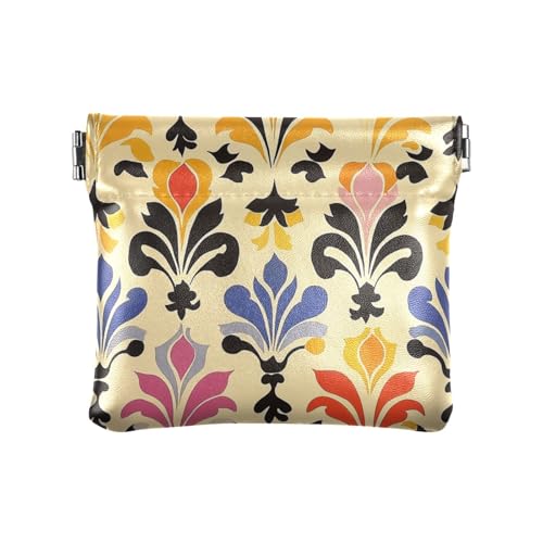 Retro Bunte Iris Damen-Geldbörse aus Leder, praktischer Schmuck-Organizer für Damen von sanluoli