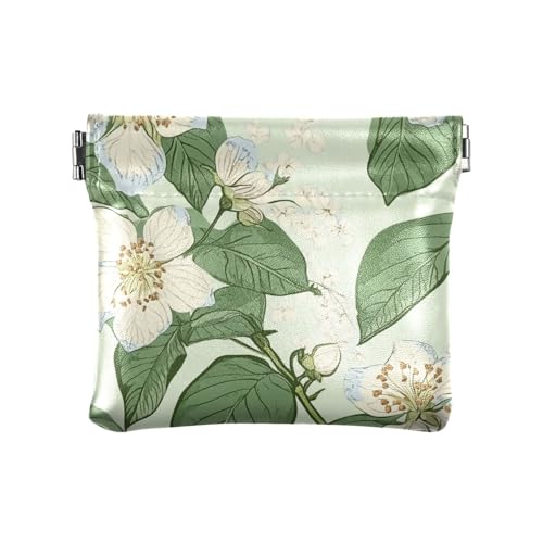 Retro Vintage Blume Weiß Damen Leder Münzgeldbörse Portemonnaie Fancy Clasp Wallet Kartenhalter für Frauen Mädchen Retro Vintage Blume Weiß Damen Leder Münzgeldbörse Portemonnaie Fancy Clasp Wallet Kartenhalter für Frauen Mädchen von sanluoli