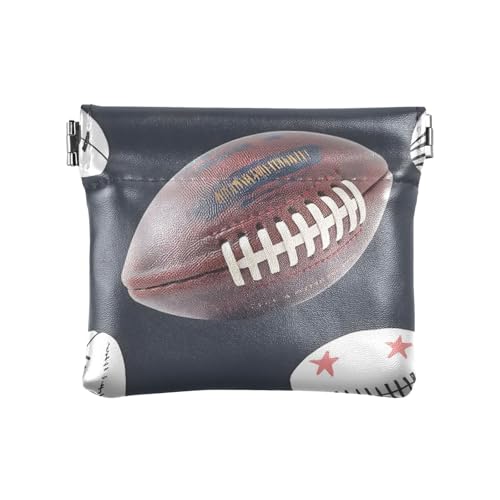 Rugby Sports Damen Leder Münzbörse Einzigartige Mini Kosmetiktasche für Damen Mädchen Rugby Sports Damen Leder Münzbörse Einzigartige Mini Kosmetiktasche für Damen Mädchen von sanluoli
