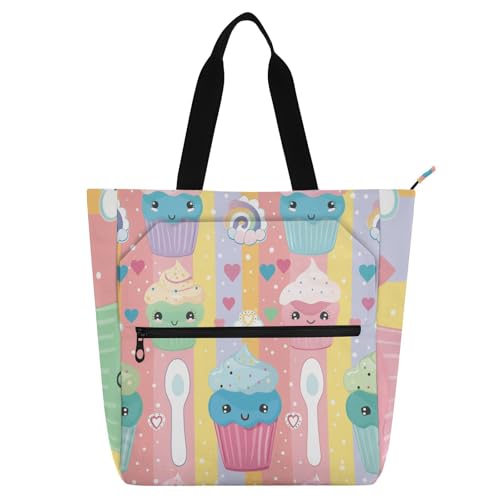 Sanluoli - Pastellfarbene Cartoon-Bücher-Tragetasche für Jungen und Mädchen, leichte Gothic-Tragetasche mit Reißverschlusstaschen, für Schule, Spielzeit, Schulbedarf, Regenbogenfarben Sanluoli - Pastellfarbene Cartoon-Bücher-Tragetasche für Jungen und Mädchen, leichte Gothic-Tragetasche mit Reißverschlusstaschen, für Schule, Spielzeit, Schulbedarf, Regenbogenfarben von sanluoli