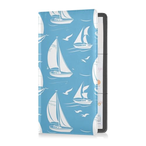 Schlichte, minimalistische Segelboote, PU-Leder, Auto-Registrierung, Versicherung und Ausweishalter, Handschuhfach-Organizer für Karten, unverzichtbare Dokumente, Führerschein von sanluoli