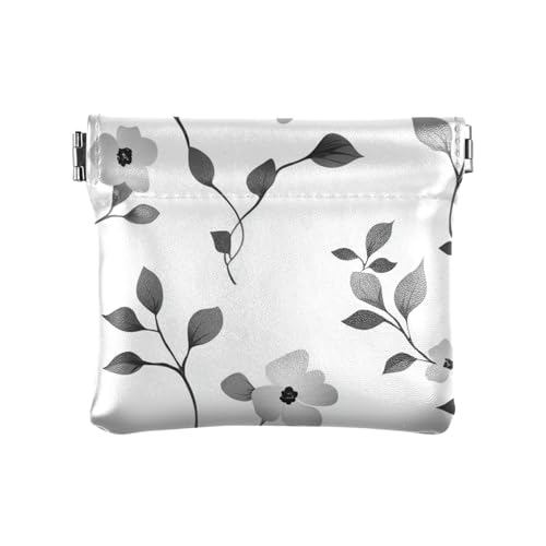 Schlichte Geldbörse für Damen, Blumenmuster, klein, Leder, Kleingeldbörse mit Verschluss, für Damen, Jungen, Mädchen Schlichte Geldbörse für Damen, Blumenmuster, klein, Leder, Kleingeldbörse mit Verschluss, für Damen, Jungen, Mädchen von sanluoli