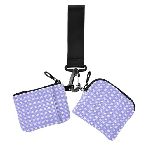 Schneeflocke Hellviolett Weihnachten Damen Geldbörsen Kartenetuis Slim Portable Reißverschluss Geldbörse Münztasche mit Schlüsselanhänger für Damen 2 Stück Schneeflocke Hellviolett Weihnachten Damen Geldbörsen Kartenetuis Slim Portable Reißverschluss Geldbörse Münztasche mit Schlüsselanhänger für Damen 2 Stück von sanluoli