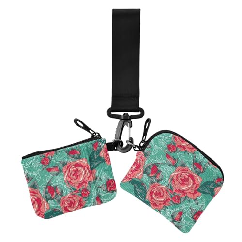 Schöne Damen-Geldbörsen, Kartenetui, kompakte Größe, Kreditkartenetui, mit Reißverschluss, Münzfach für Damen, 2 Packungen Schöne Damen-Geldbörsen, Kartenetui, kompakte Größe, Kreditkartenetui, mit Reißverschluss, Münzfach für Damen, 2 Packungen von sanluoli