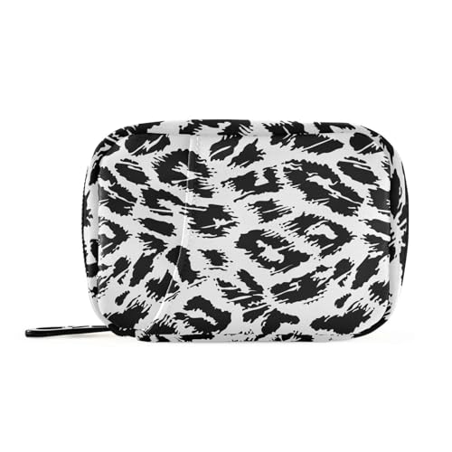 Schwarz-weiße Lippenbeutel mit abnehmbaren Fächern, aufsteckbarer Pillentasche von sanluoli