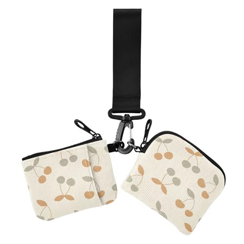 Simple Cherries Retro Minimalistische Damen Kleingeldbörse Kartenetuis Niedlich Mode Reißverschluss Geldbörse Münztasche mit Schlüsselanhänger für den täglichen Gebrauch 2 Packungen Simple Cherries Retro Minimalistische Damen Kleingeldbörse Kartenetuis Niedlich Mode Reißverschluss Geldbörse Münztasche mit Schlüsselanhänger für den täglichen Gebrauch 2 Packungen von sanluoli