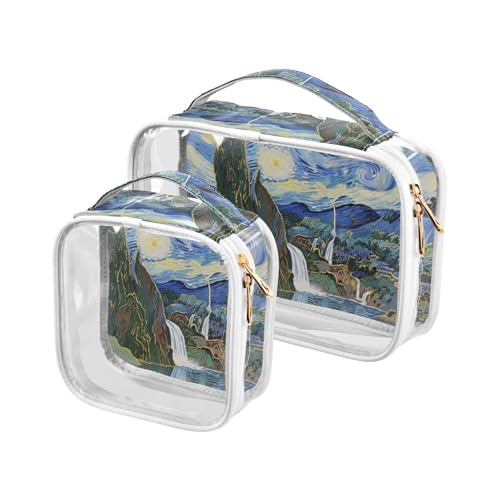 Style Sky Reise-Kulturbeutel, TSA-genehmigt, wasserabweisend, kleine Kosmetiktasche für Herren von sanluoli