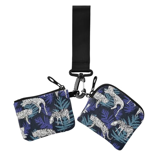 Tiger Tiere Pflanzen Damen Geldbörsen Kartenetuis Dünn Flach Karte Geld Halter mit Schlüsselanhänger für Frauen 2 Packungen Tiger Tiere Pflanzen Damen Geldbörsen Kartenetuis Dünn Flach Karte Geld Halter mit Schlüsselanhänger für Frauen 2 Packungen von sanluoli