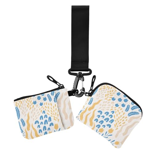 Tile Boho Grün Blau Tribe Damen Kartenetuis Kleingeldhalter Kompakte Größe Reißverschluss Geldbörse Geldbörse Geldbörse mit Reißverschluss Münzfach für Arbeit Reisen 2 Packungen von sanluoli