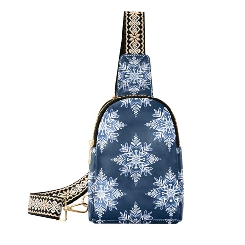 Trendige Bauchtaschen im nautischen Strand-/Ozean-Stil, Schneeflocken, Safari-Körper, Diebstahlschutztasche für Damen, Crossbody für Tagesrucksack von sanluoli