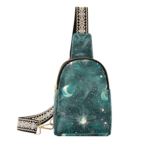 Trendige Gürteltasche für Damen, Tarot-Design, Astrologie, Mond, wasserdicht, für Reisen von sanluoli