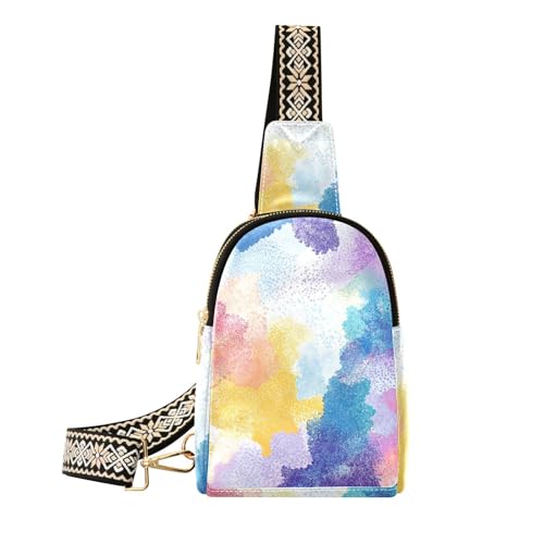 Trendige Gürteltasche mit bunten Wolken, Mehrzwecktasche für Damen, Tagesrucksack von sanluoli