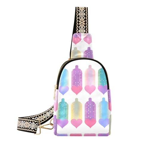 Trendige Kondome, niedliche, bunte Tasche für Damen, stabile Tasche für Damen, Tagesrucksack von sanluoli