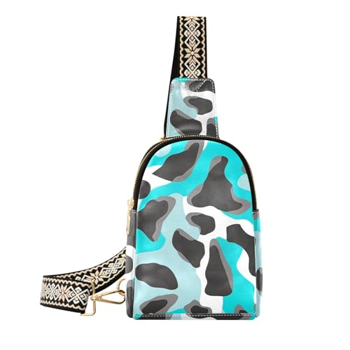 Trendige Mehrzwecktasche für Damen, türkisblau, rauchgrau, dunkel von sanluoli